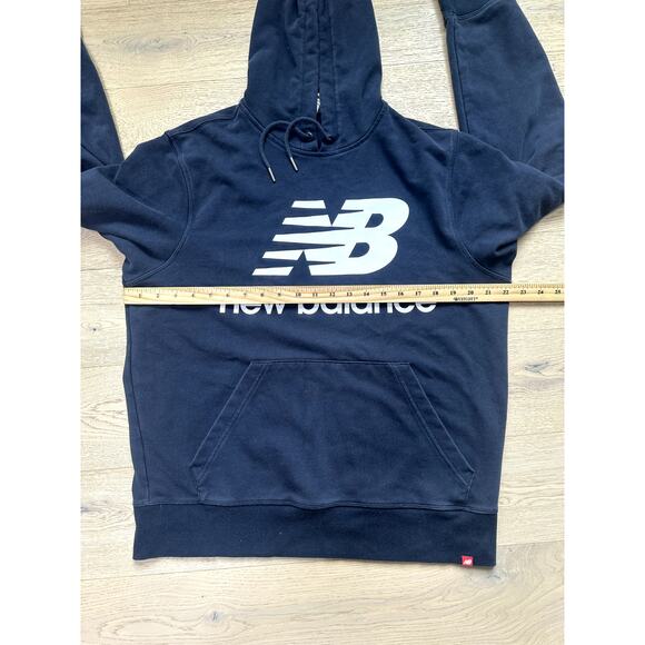 New Balance Logo Hoodie Navy/White Size Medium - Picture 8 of 10